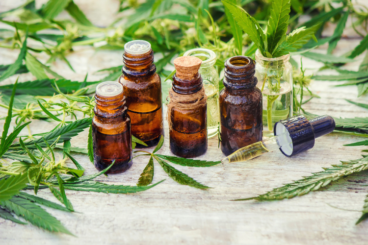 Cannabis Tinctures row of tinctures